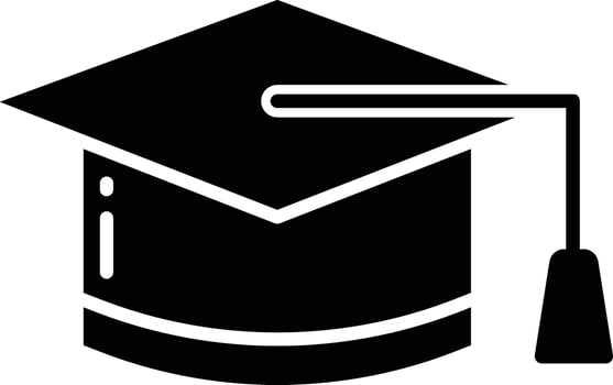 Education hatsolid glyph illustration vector