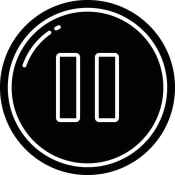 pause solid glyph illustration vector