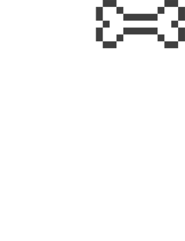 8bit retro game pixel speech bubble balloon with animal bone, icon sticker memo planner text box banner png