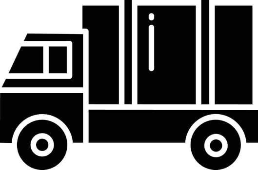 Truck solid glyph illustration vector