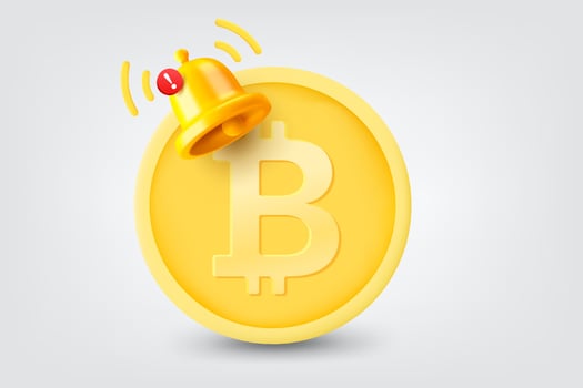 Calculator with crypto currency coin. 3d illustration vector