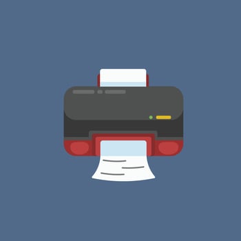 printer tool in flat design. vector