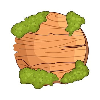 illustration of very mossy board vector