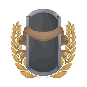 illustration of Ribbon Adorning the Shield vector
