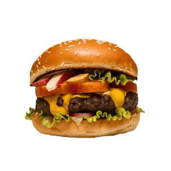Hammer Burger Isolated on Transparent Background png