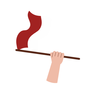 Hand holding indonesia flag png