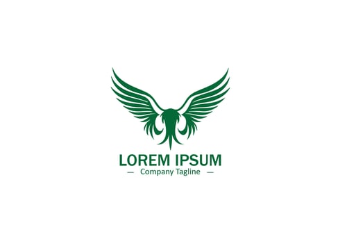 Simple and Modern Wing Feather Icon for Abstract Logo Designs vector