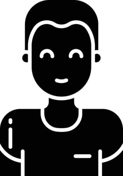 Football Player solid glyph illustration vector