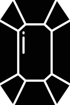 Dimond solid glyph illustration vector