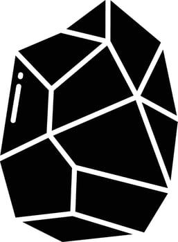 Rock and stone solid glyph illustration vector