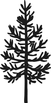 A Classic Forest pine tree silhouette vector