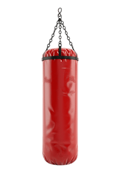 Punching bag, isolated against a transparent background png