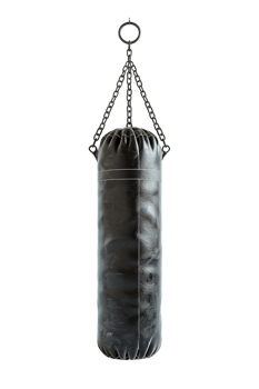Punching bag, isolated against a transparent background png