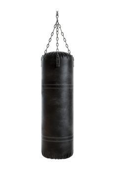 Punching bag, isolated against a transparent background png