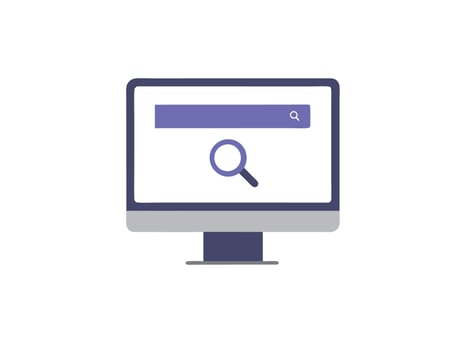 Search Page on Web Browser vector