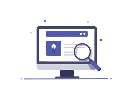 Search Page on Web Browser vector