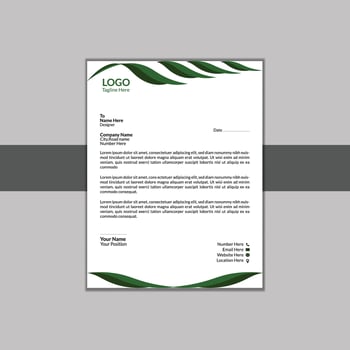 Modern Abstract Letter Head Design Template vector