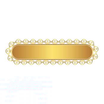 Luxury golden islamic royal title frame arabic style text box banner clipart vector