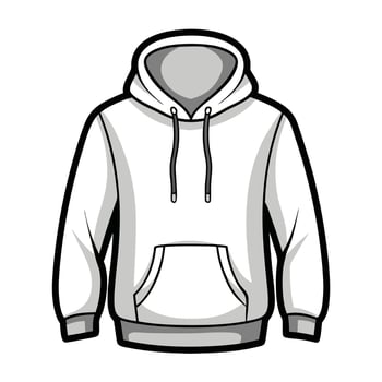 Stylish outline Hoodie Illustration on white background vector
