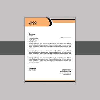 Modern Abstract Letter Head Design Template vector