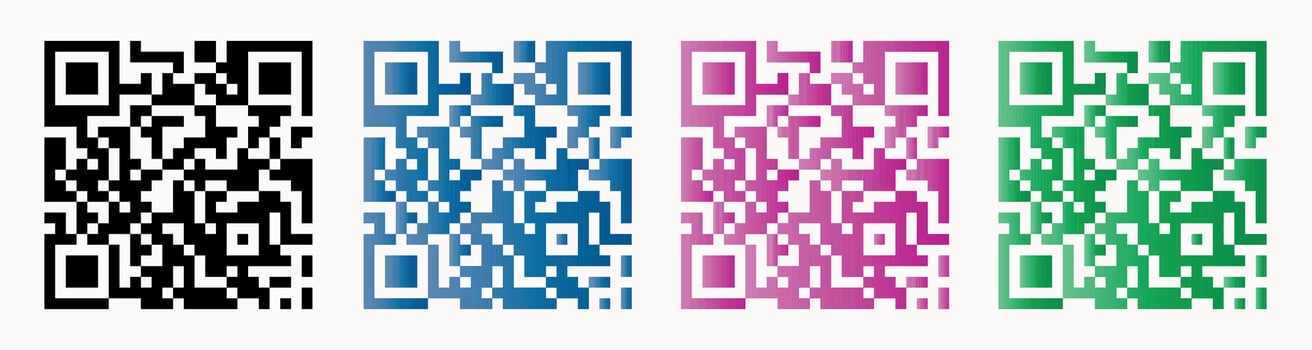 illustration of QR code icon. vector