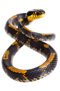 Snake alone against transparent backdrop png