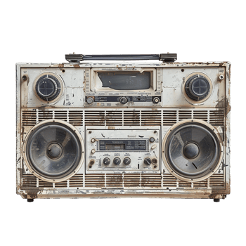 radio electronics boombox stereo isolated against a transparent background png
