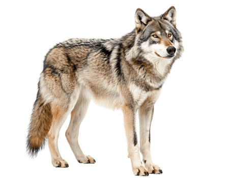 Wolf isolated against transparent background png