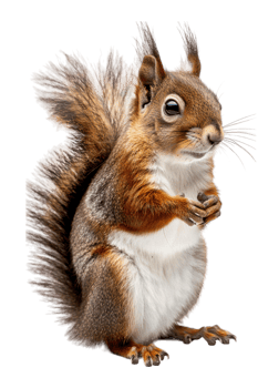 squirrel all alone on a transparent background png