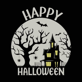 Happy Halloween Haunted vector