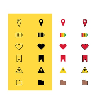 Website and Application Icon Set vector
