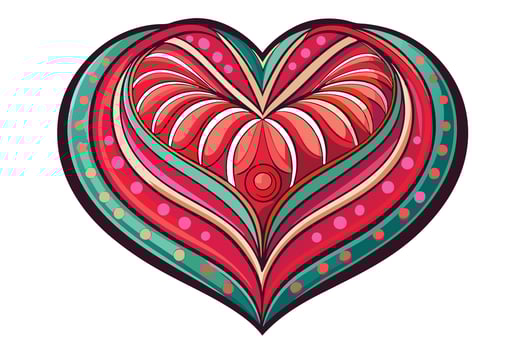 art of Love shape on white background vector