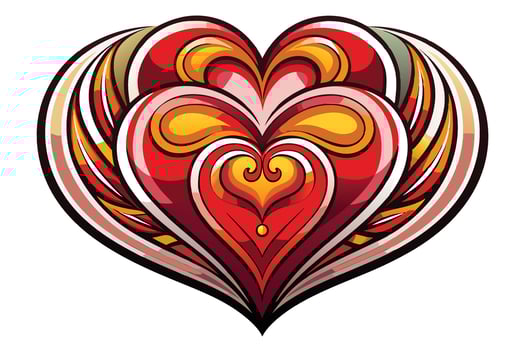art of Love shape on white background vector