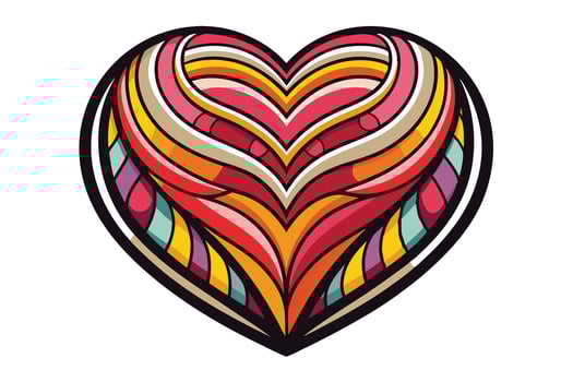 art of Love shape on white background vector