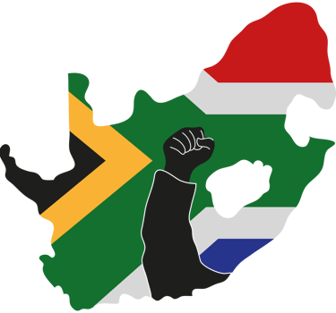 south africa flag and map png