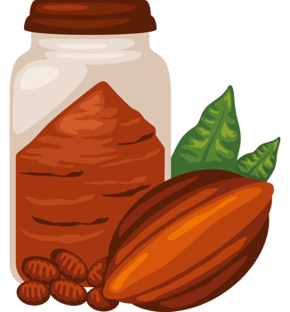 cocoa chocolate powder in jar png
