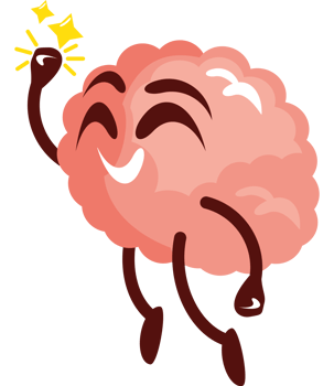 happy brain cartoon celebrating png