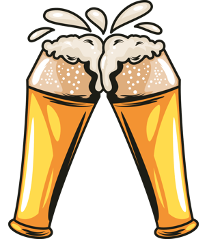 beer glasses making cheers png