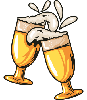 two mugs of beer png