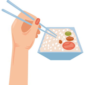 female left hand with chopsticks png