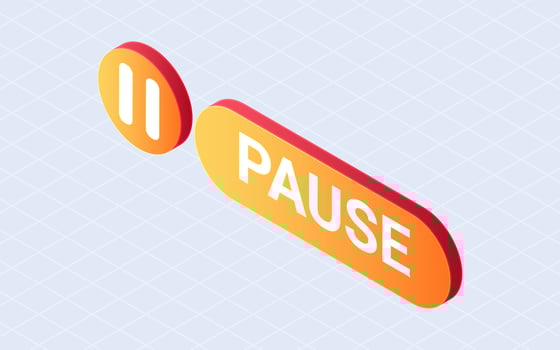 Isometric pause isolated on white background vector