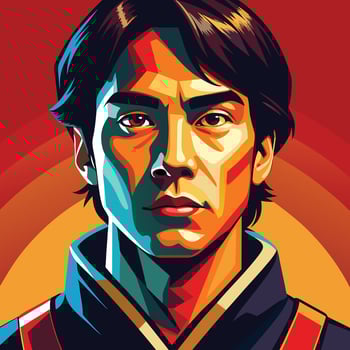 Potrait for Hispanic heritage month vector