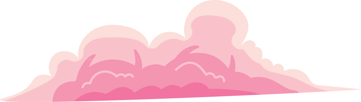 Dreamy Pink Clouds in Anime Style Sky png