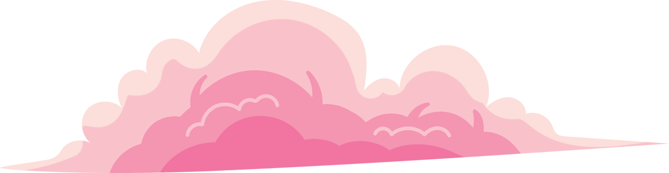 Soft Pink Sky with Floating Pastel Clouds png