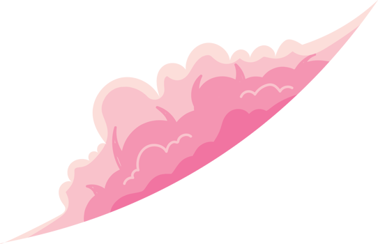 Whimsical Atmosphere with Light Pink Anime-Inspired Clouds png