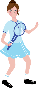 Girl Playing Tennis on a Sunny Holiday png