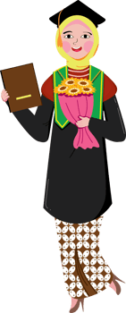 Graduation Girl Holding a Beautiful Flower Bouquet Gift png