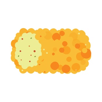 Cheese croquette flat illustration vector