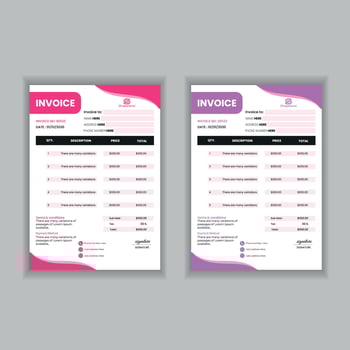 Invoice design template vector