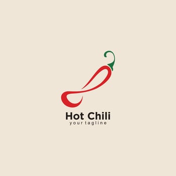 Spicy chili logo design icon template for business vector